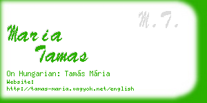 maria tamas business card
