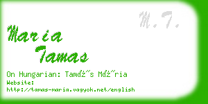 maria tamas business card